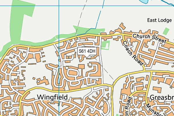 S61 4DH map - OS VectorMap District (Ordnance Survey)