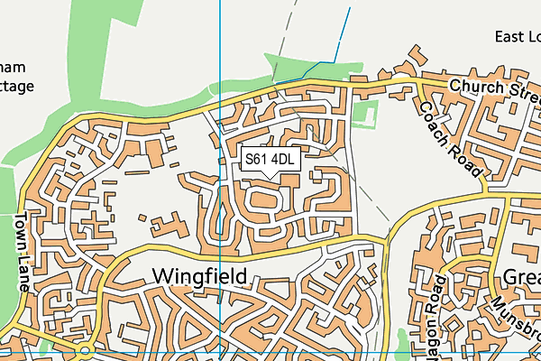 S61 4DL map - OS VectorMap District (Ordnance Survey)