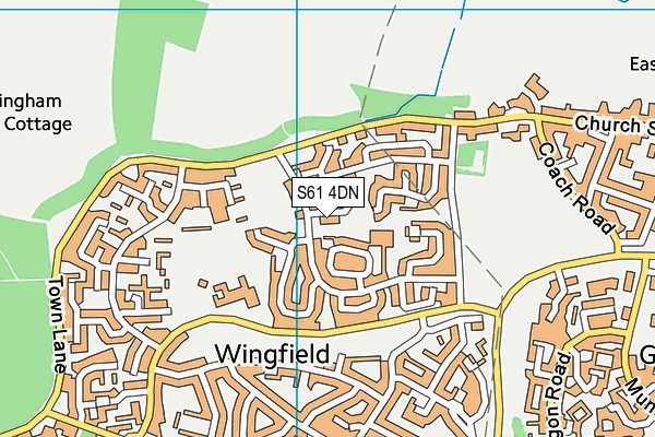 S61 4DN map - OS VectorMap District (Ordnance Survey)