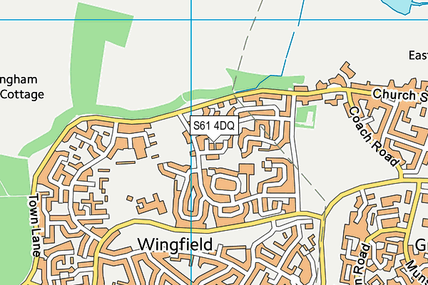 S61 4DQ map - OS VectorMap District (Ordnance Survey)