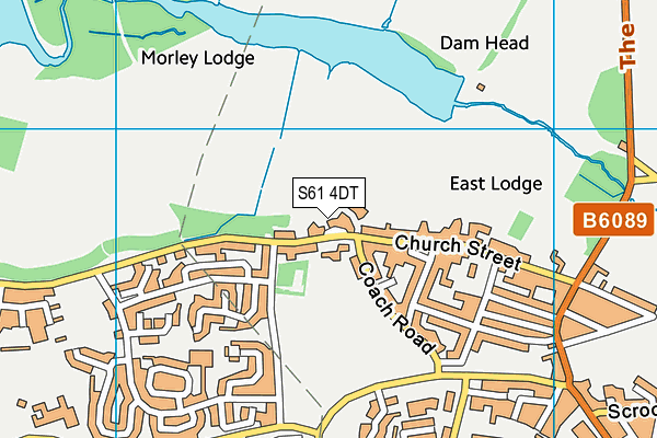 S61 4DT map - OS VectorMap District (Ordnance Survey)