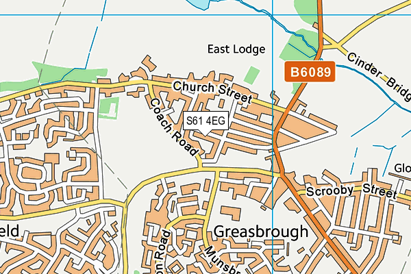 S61 4EG map - OS VectorMap District (Ordnance Survey)