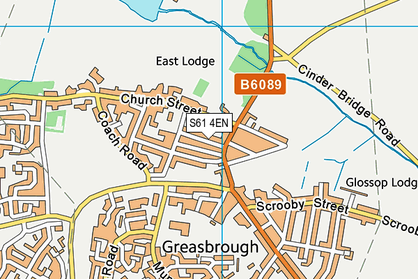 S61 4EN map - OS VectorMap District (Ordnance Survey)