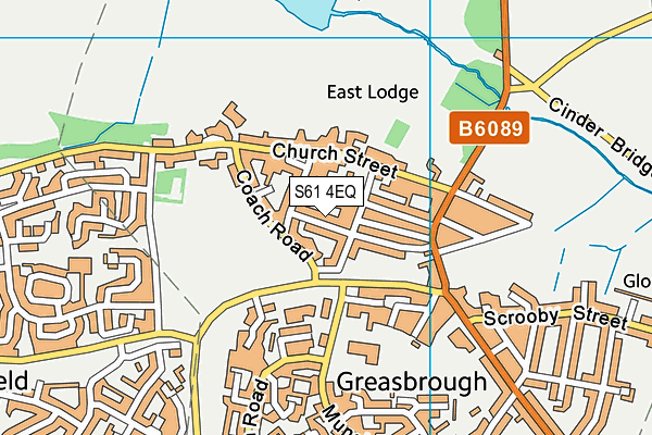 S61 4EQ map - OS VectorMap District (Ordnance Survey)