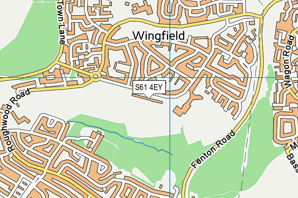 S61 4EY map - OS VectorMap District (Ordnance Survey)
