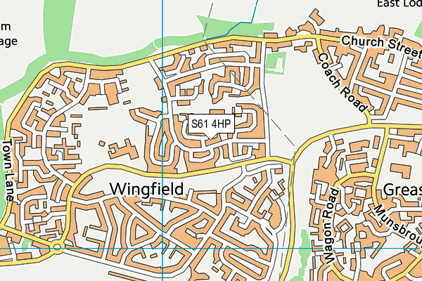 S61 4HP map - OS VectorMap District (Ordnance Survey)