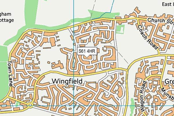 S61 4HR map - OS VectorMap District (Ordnance Survey)