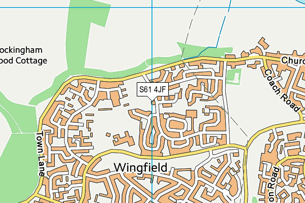 S61 4JF map - OS VectorMap District (Ordnance Survey)