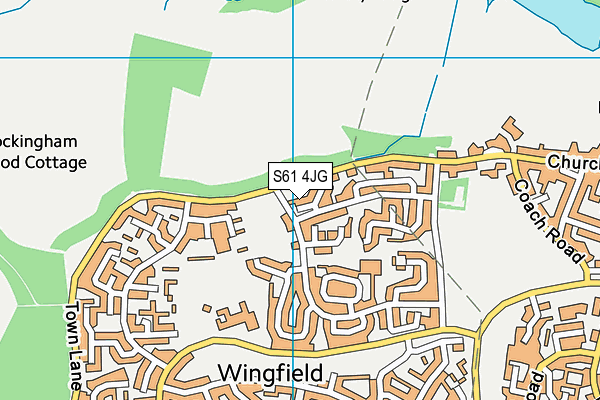 S61 4JG map - OS VectorMap District (Ordnance Survey)