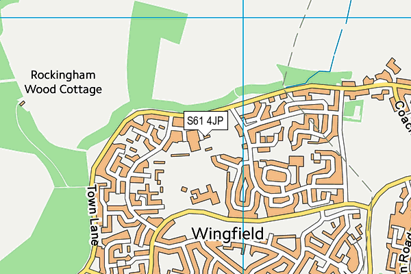 S61 4JP map - OS VectorMap District (Ordnance Survey)