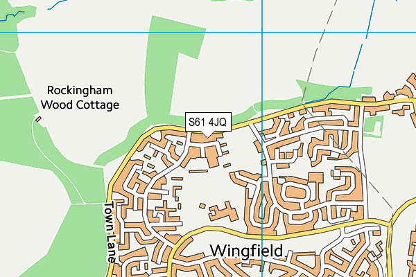 S61 4JQ map - OS VectorMap District (Ordnance Survey)