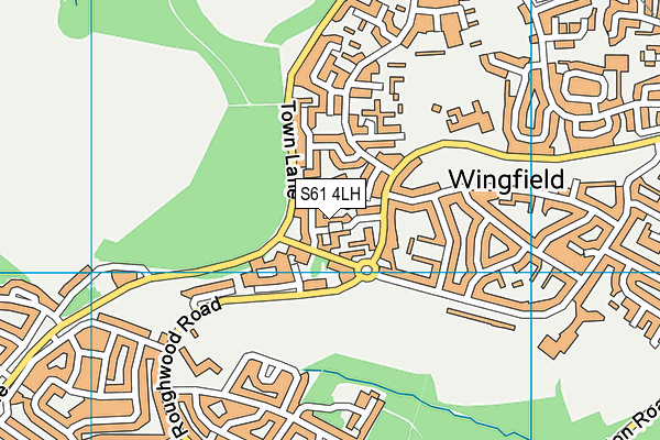 S61 4LH map - OS VectorMap District (Ordnance Survey)