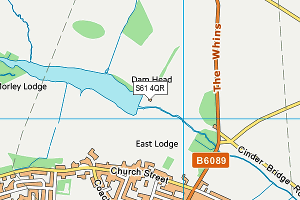 S61 4QR map - OS VectorMap District (Ordnance Survey)