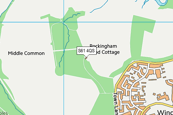 S61 4QS map - OS VectorMap District (Ordnance Survey)