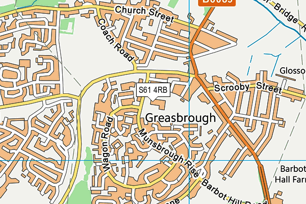 Greasbrough Primary School map (S61 4RB) - OS VectorMap District (Ordnance Survey)