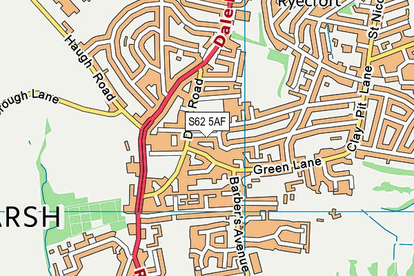 Rotherham Aspire map (S62 5AF) - OS VectorMap District (Ordnance Survey)