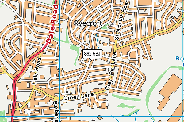 S62 5BJ map - OS VectorMap District (Ordnance Survey)