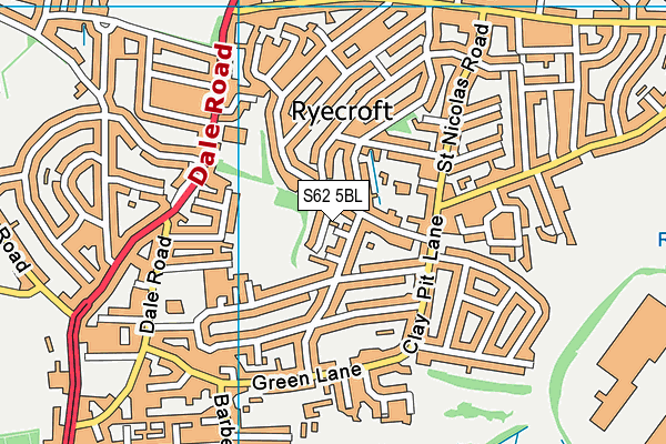 S62 5BL map - OS VectorMap District (Ordnance Survey)