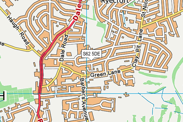 S62 5DE map - OS VectorMap District (Ordnance Survey)