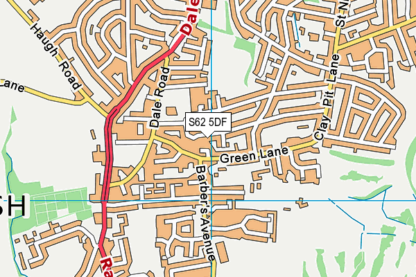 S62 5DF map - OS VectorMap District (Ordnance Survey)