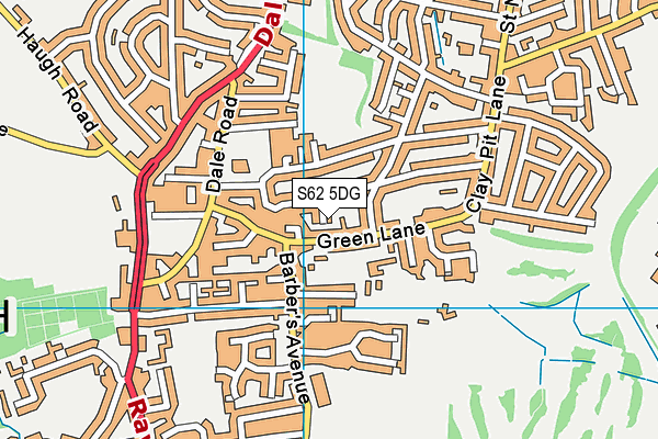 S62 5DG map - OS VectorMap District (Ordnance Survey)