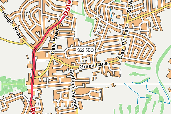 S62 5DQ map - OS VectorMap District (Ordnance Survey)
