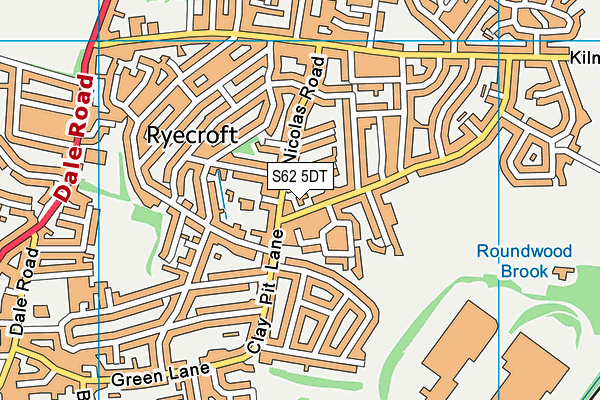 S62 5DT map - OS VectorMap District (Ordnance Survey)