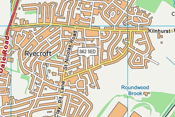 S62 5ED map - OS VectorMap District (Ordnance Survey)