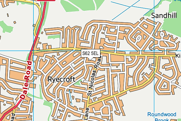 S62 5EL map - OS VectorMap District (Ordnance Survey)