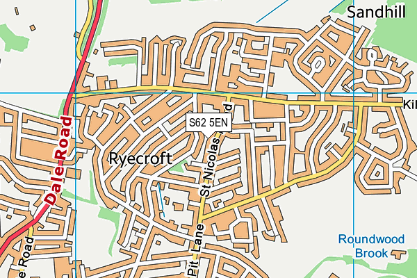 S62 5EN map - OS VectorMap District (Ordnance Survey)