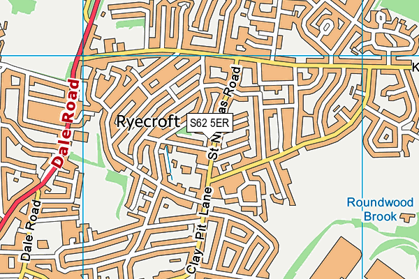 S62 5ER map - OS VectorMap District (Ordnance Survey)