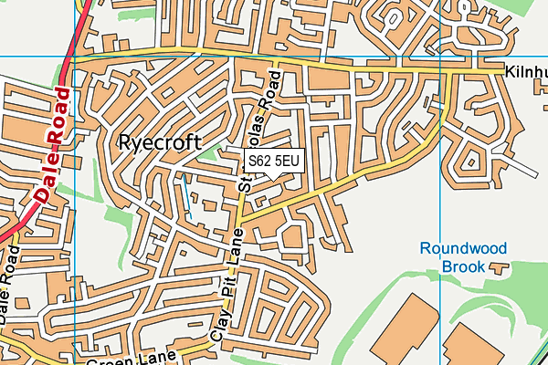 S62 5EU map - OS VectorMap District (Ordnance Survey)