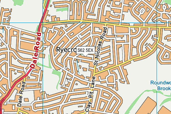 S62 5EX map - OS VectorMap District (Ordnance Survey)
