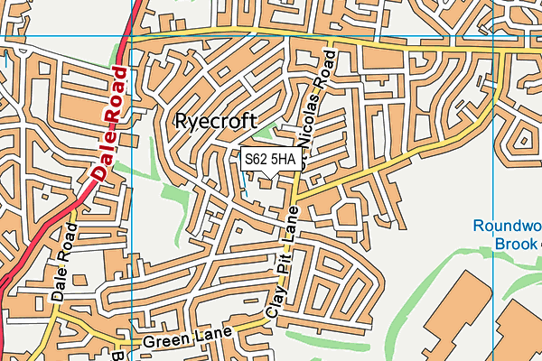 S62 5HA map - OS VectorMap District (Ordnance Survey)