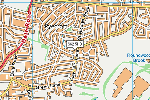 S62 5HD map - OS VectorMap District (Ordnance Survey)