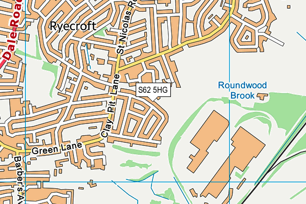 S62 5HG map - OS VectorMap District (Ordnance Survey)