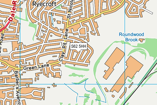 S62 5HH map - OS VectorMap District (Ordnance Survey)