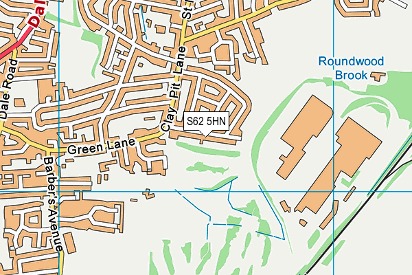 S62 5HN map - OS VectorMap District (Ordnance Survey)