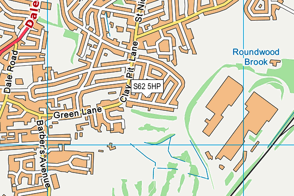 S62 5HP map - OS VectorMap District (Ordnance Survey)
