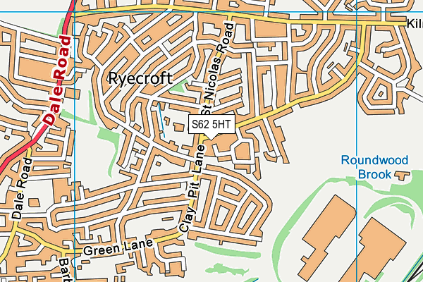 S62 5HT map - OS VectorMap District (Ordnance Survey)