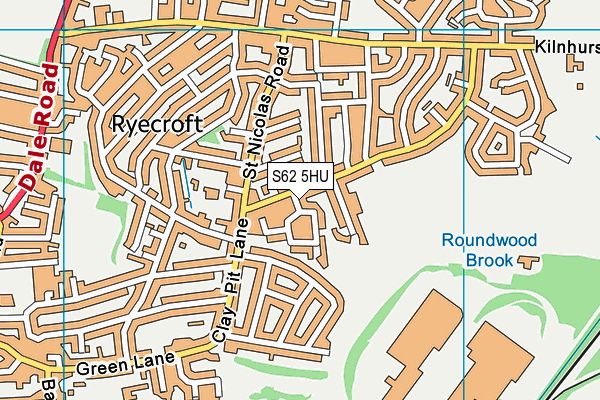 S62 5HU map - OS VectorMap District (Ordnance Survey)