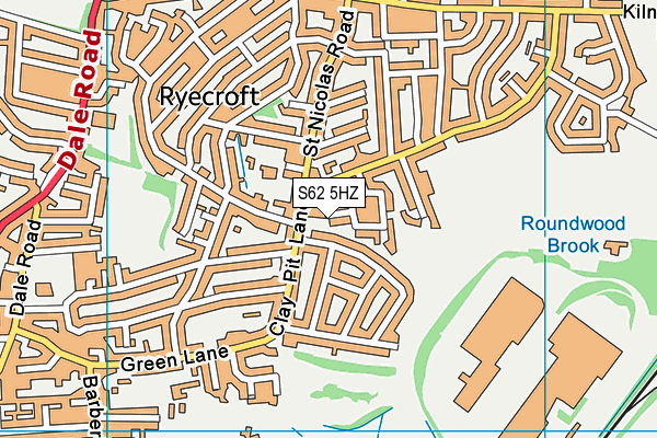 S62 5HZ map - OS VectorMap District (Ordnance Survey)