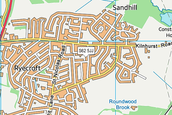 S62 5JJ map - OS VectorMap District (Ordnance Survey)