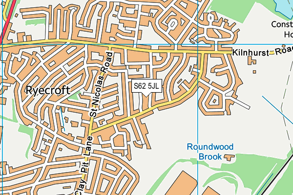 S62 5JL map - OS VectorMap District (Ordnance Survey)