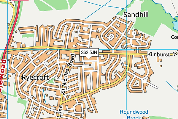 S62 5JN map - OS VectorMap District (Ordnance Survey)