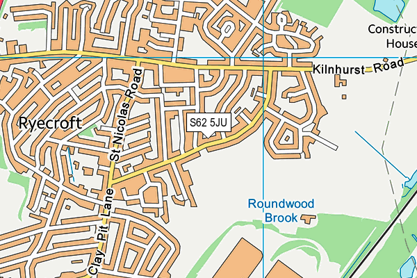S62 5JU map - OS VectorMap District (Ordnance Survey)