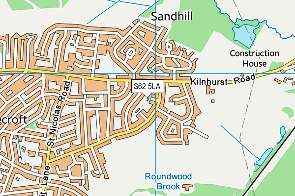 S62 5LA map - OS VectorMap District (Ordnance Survey)