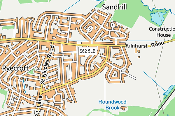 S62 5LB map - OS VectorMap District (Ordnance Survey)