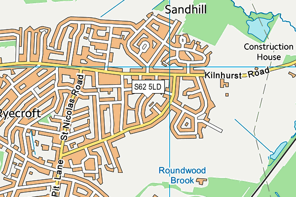 S62 5LD map - OS VectorMap District (Ordnance Survey)