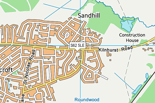 S62 5LE map - OS VectorMap District (Ordnance Survey)